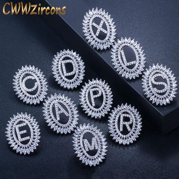 cwwzircons trendy sparkling big round cubic zirconia initial letter stud earrings for women friend gift jewelry cz400, Golden;silver
cwwzircons trendy sparkling big round cubic zirconia initial letter stud earrings for women friend gift jewelry cz400, Golden;silver