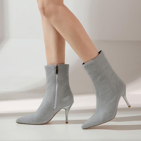 boots ochanmeb 33-47 stretch women ankle boot female point toe thin heels shoes ladies fashion shiny autumn winter 2021, Black
boots ochanmeb 33-47 stretch women ankle boot female point toe thin heels shoes ladies fashion shiny autumn winter 2021, Black
