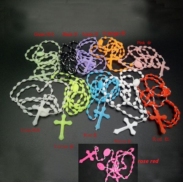 beautycatholic plastic rosary religious jewelry jesus cross crucifix pendant necklaces night lumious necklace drop shipp, Silver
beautycatholic plastic rosary religious jewelry jesus cross crucifix pendant necklaces night lumious necklace drop shipp, Silver