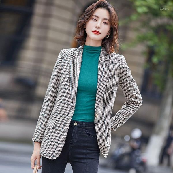 plaid suit jacket women 2020 autumn korean-style graceful loose versatile fashion elegant goddess fan vocational suit1, White;black
plaid suit jacket women 2020 autumn korean-style graceful loose versatile fashion elegant goddess fan vocational suit1, White;black