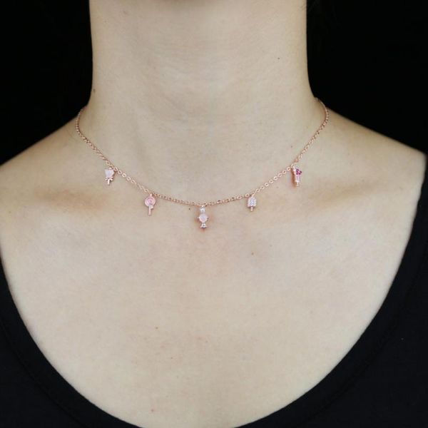 chains women rose gold tiny link chain choker necklace with crystal multi cup fish flower charm elegant jewelry 35+10cm, Silver
chains women rose gold tiny link chain choker necklace with crystal multi cup fish flower charm elegant jewelry 35+10cm, Silver