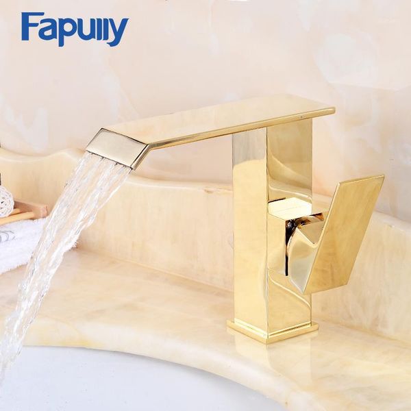 fapully basin faucet gold polish sink faucet waterfall single handle single hole mixer tap basin taps 507-111
fapully basin faucet gold polish sink faucet waterfall single handle single hole mixer tap basin taps 507-111