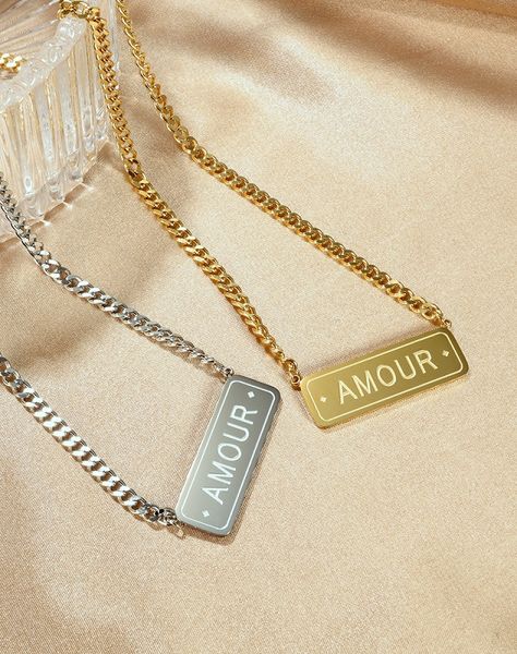 fashion stylish designer stainless steel simple letter square badge pendant necklace for women girls gold silver
fashion stylish designer stainless steel simple letter square badge pendant necklace for women girls gold silver