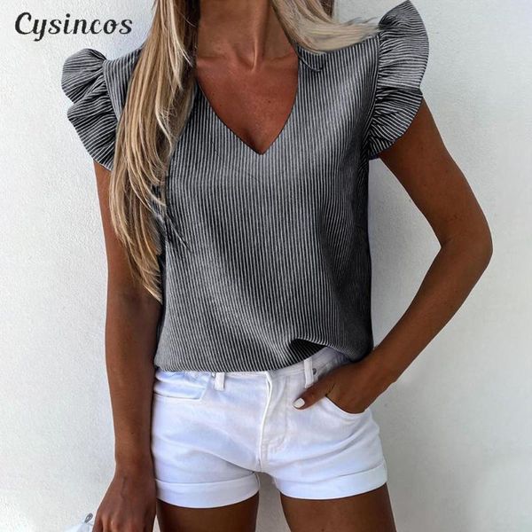 cysincos striped print v-образные шарики рюша рубашка женщина 2020 летняя бабочка рукава повседневные рубашки офис леди блузка, White
cysincos striped print v-образные шарики рюша рубашка женщина 2020 летняя бабочка рукава повседневные рубашки офис леди блузка, White