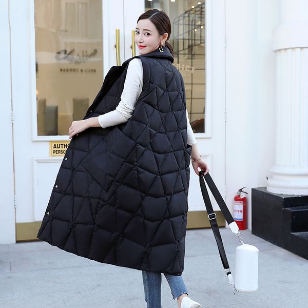 коулюс высокое качество para baixo roupas femininis 2020 outono inverno jaquea feminina coreano longo casaco feminino parka gilet qmg2, Black 
коулюс высокое качество para baixo roupas femininis 2020 outono inverno jaquea feminina coreano longo casaco feminino parka gilet qmg2, Black