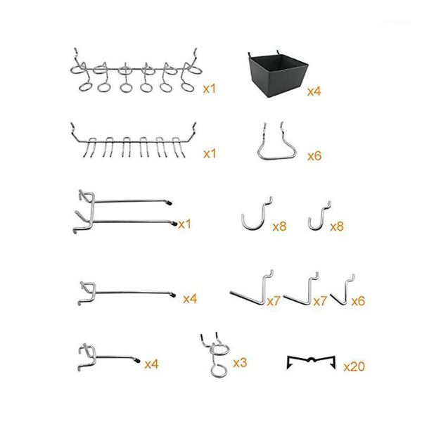 hooks & rails 80 pcs metal grid wall storage racks display retail shop peg goods shelf panel pegboard hang fits workshop1
hooks & rails 80 pcs metal grid wall storage racks display retail shop peg goods shelf panel pegboard hang fits workshop1