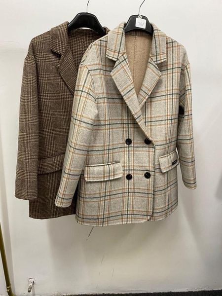 double-faced wool coat, dongdaemun, korea, plaid loose small suit jacket, autumn and winter mid-length coat women1, Black
double-faced wool coat, dongdaemun, korea, plaid loose small suit jacket, autumn and winter mid-length coat women1, Black