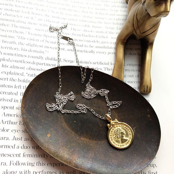 peri'sbox classic 925 sterling sliver chains gold portrait pendant necklaces minimalist coin disc chokers layering necklaces q0531, Silver
peri'sbox classic 925 sterling sliver chains gold portrait pendant necklaces minimalist coin disc chokers layering necklaces q0531, Silver