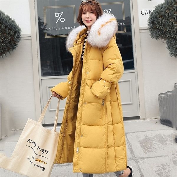 x-long women winter jacket with thicken fur hooded warm female long parka cotton padded solid casual women's cold coat 201027, Black
x-long women winter jacket with thicken fur hooded warm female long parka cotton padded solid casual women's cold coat 201027, Black