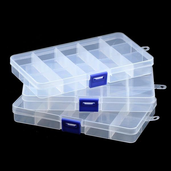 jhnby регулируемое 15 слоты пластиковые jewelry box прямоугольник хранения case craft контейнер для шариков серьги кольца дисплей подарочные
jhnby регулируемое 15 слоты пластиковые jewelry box прямоугольник хранения case craft контейнер для шариков серьги кольца дисплей подарочные