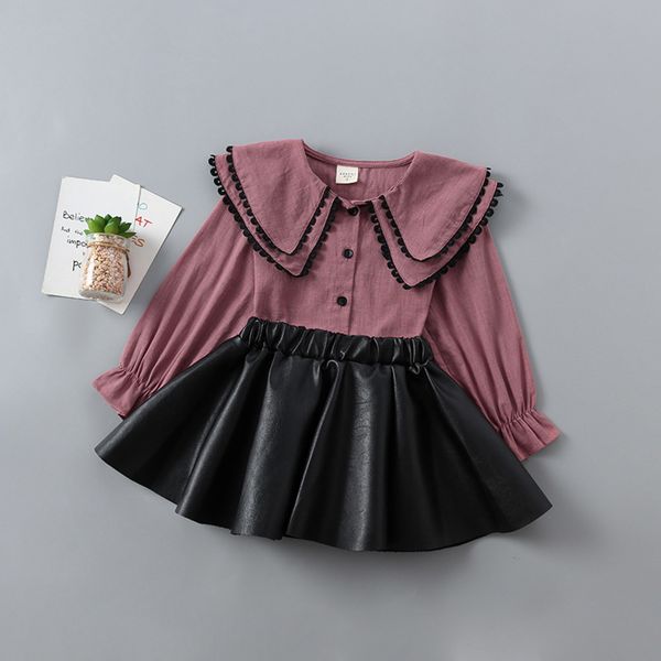 2020 very fashion girls suits autumn new girl 100%cotton solid color shirt + leather skirt clothing suit for girl y1107, White
2020 very fashion girls suits autumn new girl 100%cotton solid color shirt + leather skirt clothing suit for girl y1107, White