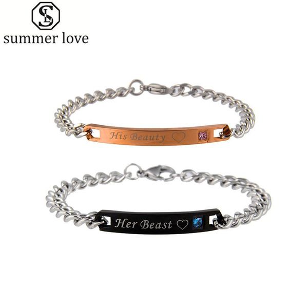 charm bracelets drop stainless steel her king his queen couple bracelet women men name id beast beauty jewelry, Golden;silver
charm bracelets drop stainless steel her king his queen couple bracelet women men name id beast beauty jewelry, Golden;silver