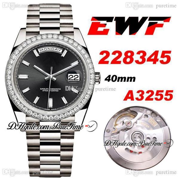 ewf day date 40mm 228345 a3255 automatic mens watch diamond bezel black dial diamond markers stainless steel bracelet new ptrx puretime rf6, Slivery;brown
ewf day date 40mm 228345 a3255 automatic mens watch diamond bezel black dial diamond markers stainless steel bracelet new ptrx puretime rf6, Slivery;brown