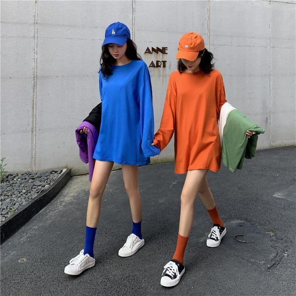 tee shirt candy solid color basic long sleeve t shirt women casual o-neck harajuku summer korean hipster loose tshir, White
tee shirt candy solid color basic long sleeve t shirt women casual o-neck harajuku summer korean hipster loose tshir, White