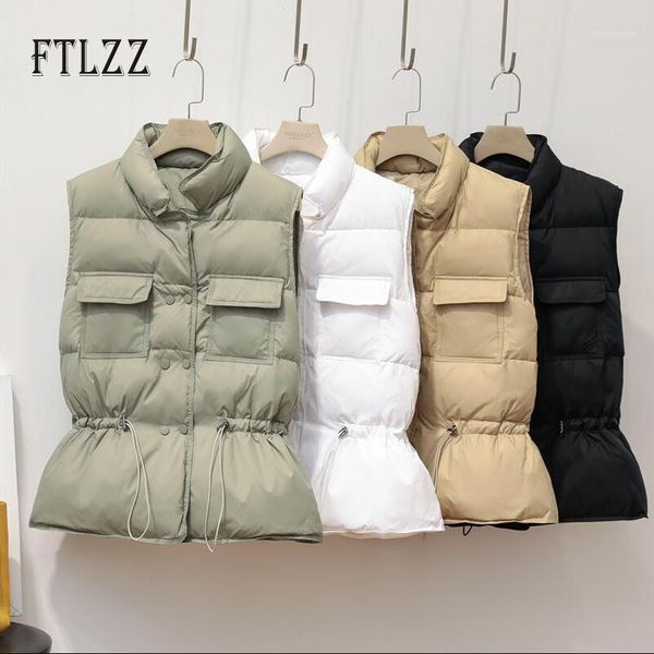 2020 new autumn winter thin down vest women slim sleeveless double-breasted lightweight down jacket outwear waistcoat1, Black;white
2020 new autumn winter thin down vest women slim sleeveless double-breasted lightweight down jacket outwear waistcoat1, Black;white