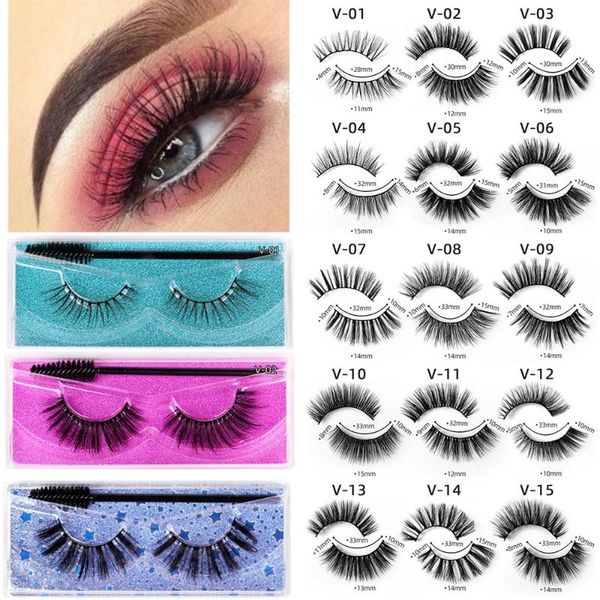 1pair 3d faux mink eyelashes bulk lashes wispy fluffy natural thick false eyelashes long fake lashes makeup extension with brush
1pair 3d faux mink eyelashes bulk lashes wispy fluffy natural thick false eyelashes long fake lashes makeup extension with brush