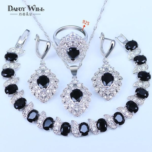 earrings & necklace present 925 mark silver color unique water drop bracelets jewelry sets for women black zircon crystal ring size 6/7/8/9/
earrings & necklace present 925 mark silver color unique water drop bracelets jewelry sets for women black zircon crystal ring size 6/7/8/9/