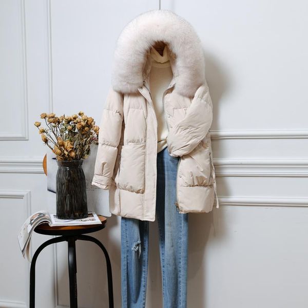 women's down & parkas jacket women 2021 winter hooded fur collar mid-length thick waist korean version loose coat for, Black
women's down & parkas jacket women 2021 winter hooded fur collar mid-length thick waist korean version loose coat for, Black