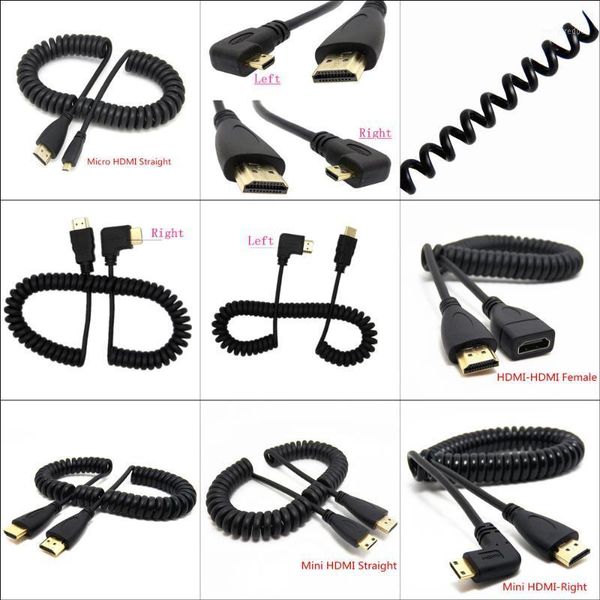 audio cables & connectors to right left angle mini micro male stretch spring curl flexible cable v1.4 dslr 0.5m/1.5m1
audio cables & connectors to right left angle mini micro male stretch spring curl flexible cable v1.4 dslr 0.5m/1.5m1