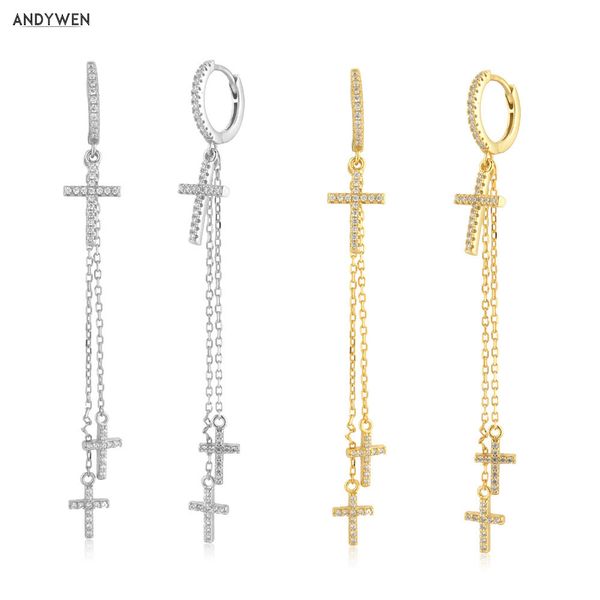 andywen 925 sterling silver gold long chain cross hoops circle women fashion luxury jewelry 2020 rock puck jewels pendiente q1219, Golden;silver
andywen 925 sterling silver gold long chain cross hoops circle women fashion luxury jewelry 2020 rock puck jewels pendiente q1219, Golden;silver