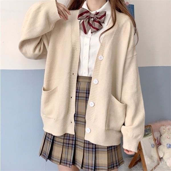 japan school sweater spring autumn 100% v-neck cotton knitted sweater jk uniforms cardigan multicolor student girls cosplay y1116, White
japan school sweater spring autumn 100% v-neck cotton knitted sweater jk uniforms cardigan multicolor student girls cosplay y1116, White