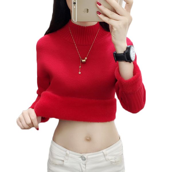 2021 new winter women's new plus velvet warm pull half turtleneck knit sweater female clothing f6m7, White;black
2021 new winter women's new plus velvet warm pull half turtleneck knit sweater female clothing f6m7, White;black