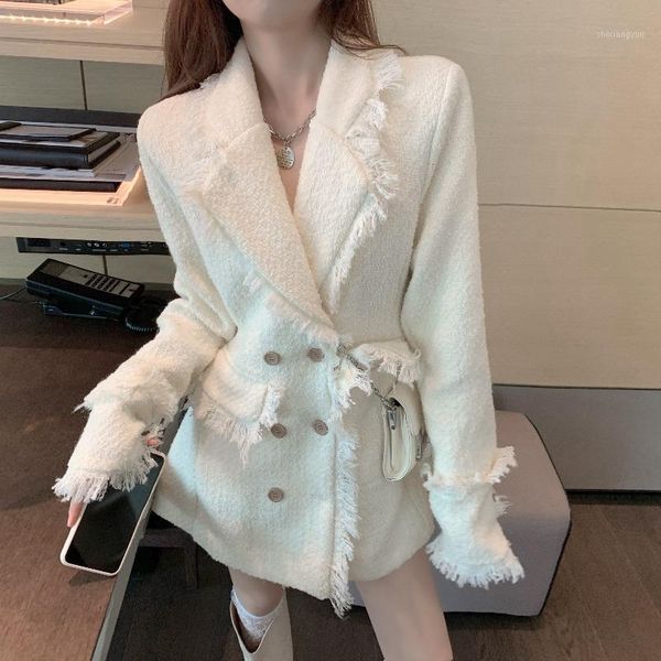 women's notched collar white coat fringed belt elegant classic casual look spring autumn winter coats1, Black;brown
women's notched collar white coat fringed belt elegant classic casual look spring autumn winter coats1, Black;brown