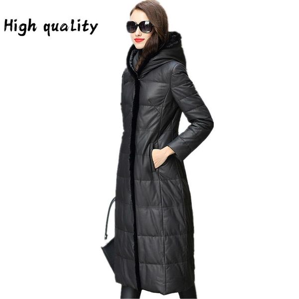 jackets down women real sheepskin coat long winter warm genuine leather jacket hooded trim manteau femme 19322b, Black
jackets down women real sheepskin coat long winter warm genuine leather jacket hooded trim manteau femme 19322b, Black