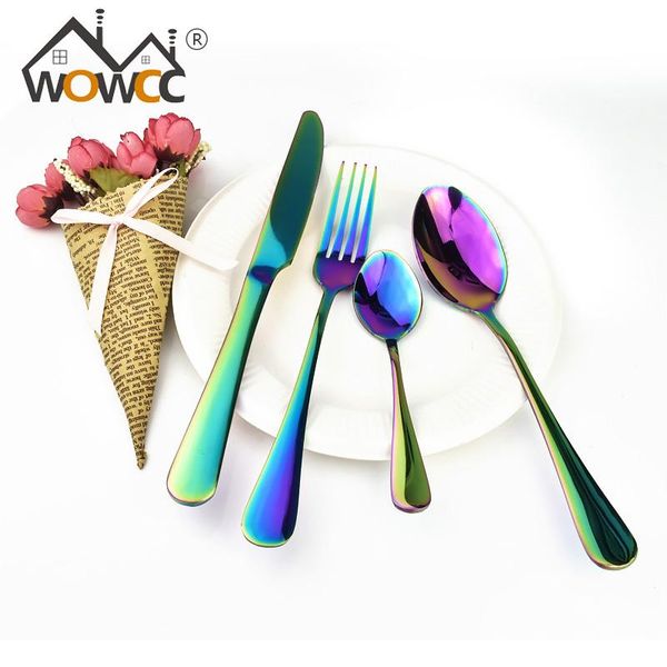 dinnerware sets multi-colors rainbow cutlery set 4 pcs black kit fork knife stainless steel silverware home tableware
dinnerware sets multi-colors rainbow cutlery set 4 pcs black kit fork knife stainless steel silverware home tableware