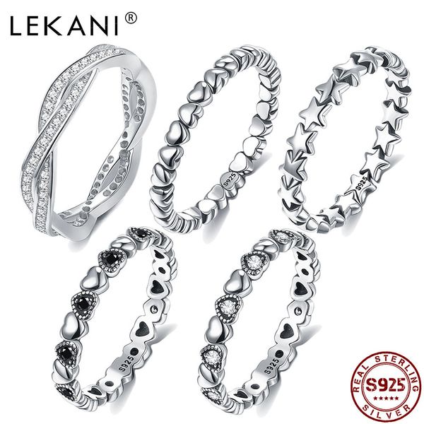 lekani 925 sterling silver love heart star party ring for women wedding rings original fine jewelry 5 styles 2020 q1218, Golden;silver
lekani 925 sterling silver love heart star party ring for women wedding rings original fine jewelry 5 styles 2020 q1218, Golden;silver
