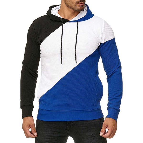 hooded european sweater fashion casual sports pullover individual color matching men's sportswear, Gray
hooded european sweater fashion casual sports pullover individual color matching men's sportswear, Gray