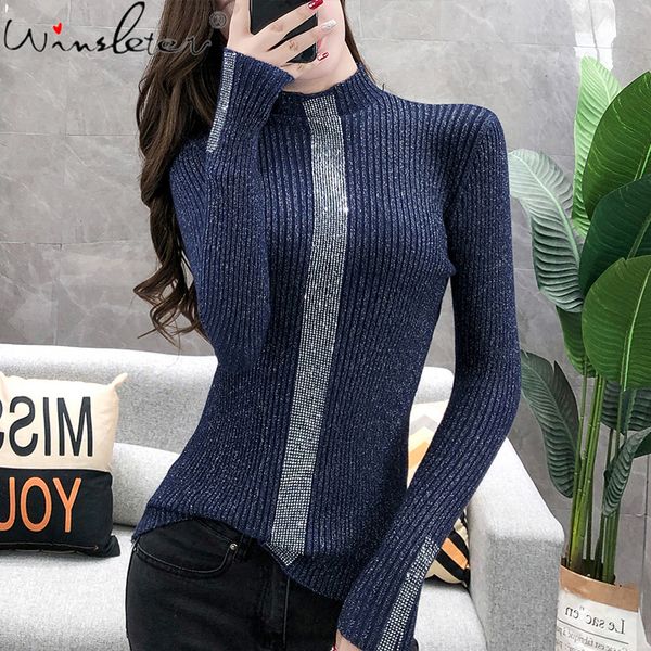 rhinestone thicked knit sweater autumn winter fashion slim women turtleneck pullover korean jumper elastic t07809b, White;black
rhinestone thicked knit sweater autumn winter fashion slim women turtleneck pullover korean jumper elastic t07809b, White;black