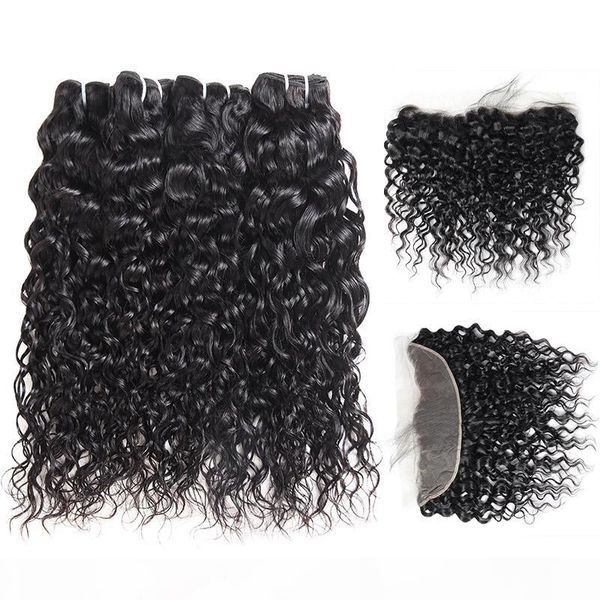 indian virgin hair extensions wholesale peruvian brazilian hair bundles with closure water wave 4pcs with 13*2.5 lace frontal, Black
indian virgin hair extensions wholesale peruvian brazilian hair bundles with closure water wave 4pcs with 13*2.5 lace frontal, Black