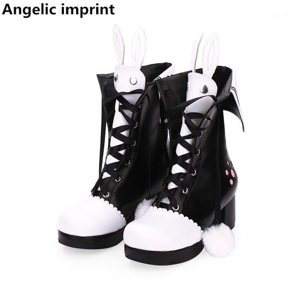 boots angelic imprint mori girl women punk lady lolita ankle woman high heels pumps platform shoes 33-47 ears 9021, Black
boots angelic imprint mori girl women punk lady lolita ankle woman high heels pumps platform shoes 33-47 ears 9021, Black