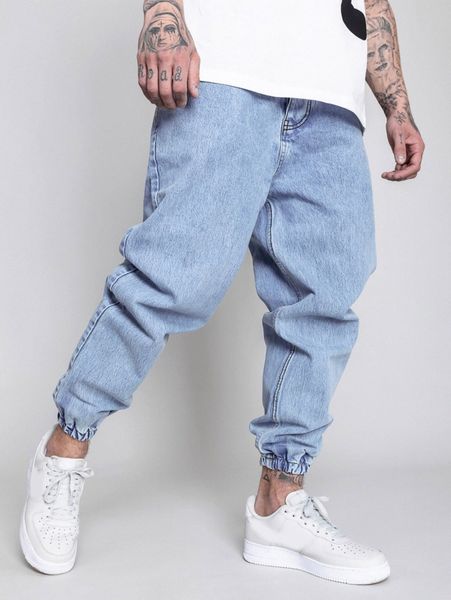 men light wash jogger jeans r9fm#, Blue
men light wash jogger jeans r9fm#, Blue