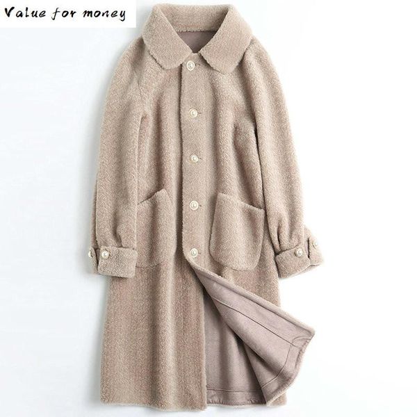 jacket wool real fur coat autumn winter coat women clothes 2021 korean elegant sheep shearling suede lining tp09032401c t2824, Black
jacket wool real fur coat autumn winter coat women clothes 2021 korean elegant sheep shearling suede lining tp09032401c t2824, Black