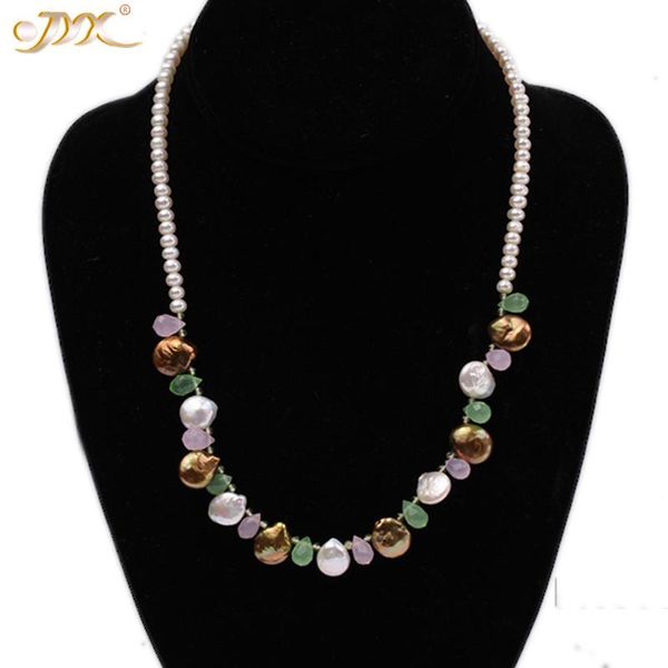 chains jyx 2021 classic style natural baroque pink quartz necklace with 5-6mm pearls choker elegant women 18", Silver
chains jyx 2021 classic style natural baroque pink quartz necklace with 5-6mm pearls choker elegant women 18", Silver