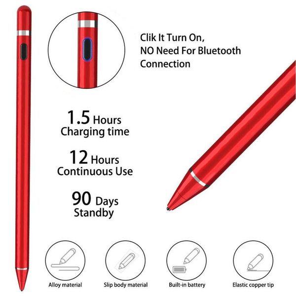 universal capacitive stylus active touch screen pen drawing painting smart devices pencil for mobile phone tablet pc
universal capacitive stylus active touch screen pen drawing painting smart devices pencil for mobile phone tablet pc