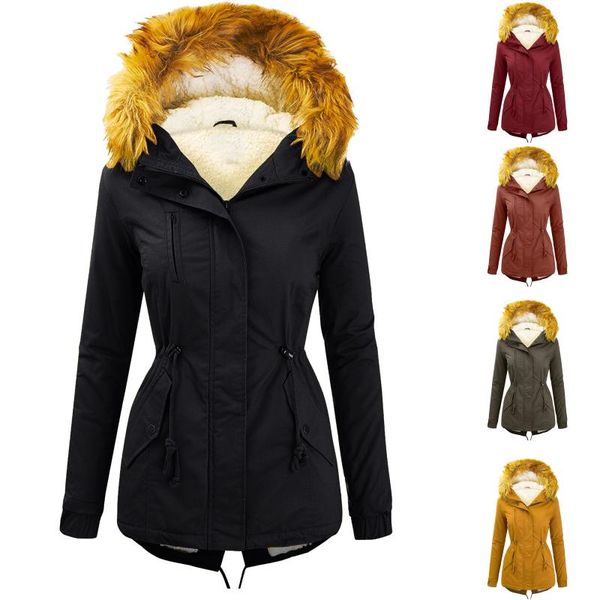women's jackets fashion ladies cotton down coat woolen hood jacket solid women casual thicker winter slim overcoat 2021 female parkas #, Black;brown
women's jackets fashion ladies cotton down coat woolen hood jacket solid women casual thicker winter slim overcoat 2021 female parkas #, Black;brown