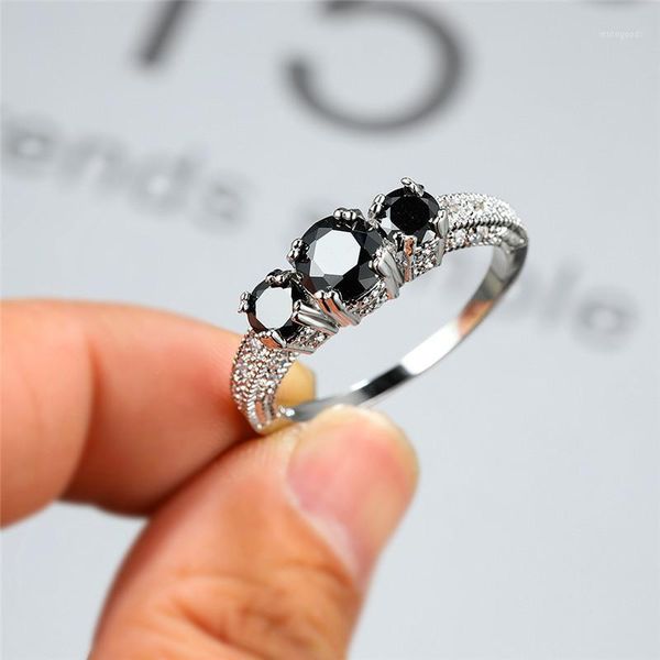 dainty female male black crystal stone ring charm silver color thin wedding rings for women simple zircon round engagement ring1, Slivery;golden
dainty female male black crystal stone ring charm silver color thin wedding rings for women simple zircon round engagement ring1, Slivery;golden