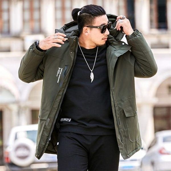men's winter jacket hooded large size 8xl warm coat mid long windbreaker male autumn thick down cotton-padd thermal parka men 201210, Black
men's winter jacket hooded large size 8xl warm coat mid long windbreaker male autumn thick down cotton-padd thermal parka men 201210, Black