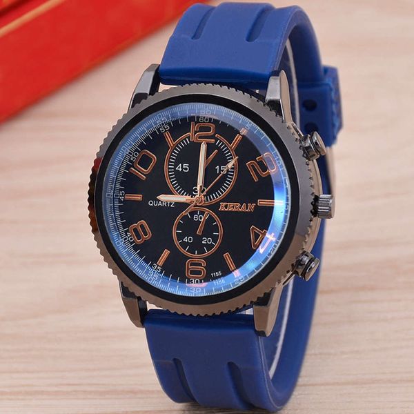 simple fashion sport silicone watch men's large dial dazzling blue quartz watch men's watch, Slivery;brown
simple fashion sport silicone watch men's large dial dazzling blue quartz watch men's watch, Slivery;brown