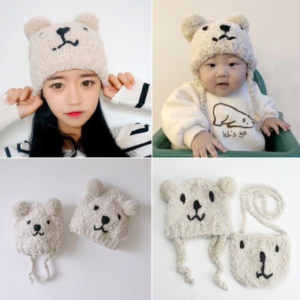 beanie/skull caps cartoon beanies 2021 mom-baby bear sets knitted winter warm thick soft outwear covered ear cute hats, Blue;gray
beanie/skull caps cartoon beanies 2021 mom-baby bear sets knitted winter warm thick soft outwear covered ear cute hats, Blue;gray