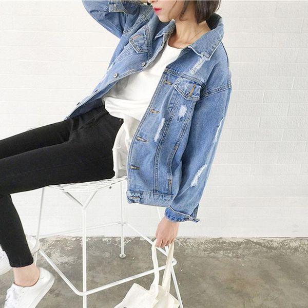 women's jackets women basic coat denim jacket autumn winter vintage long sleeve loose jeans outwear female streetwear 41*, Black;brown
women's jackets women basic coat denim jacket autumn winter vintage long sleeve loose jeans outwear female streetwear 41*, Black;brown
