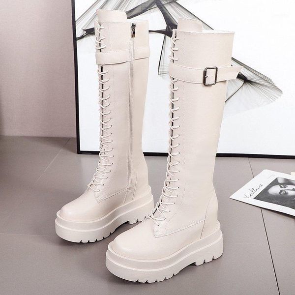 women winter boots 2020 ladies chunky shoes pu leather knee high long botas nice fashion buckle lace up platform1, Black
women winter boots 2020 ladies chunky shoes pu leather knee high long botas nice fashion buckle lace up platform1, Black