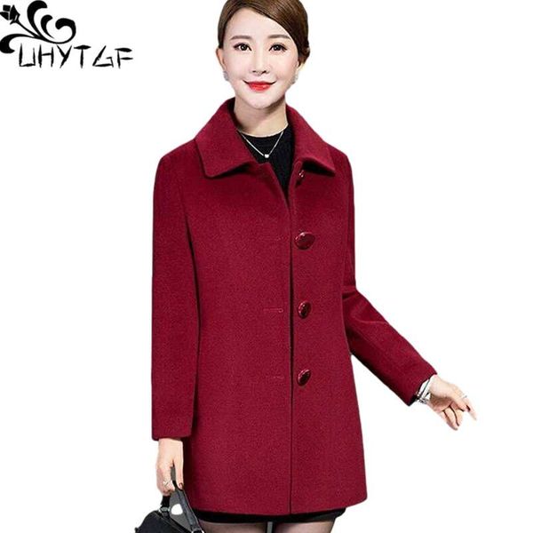 uhytgf elegant mother autumn winter woolen coat single-breasted slim 5xl plus sizejacket solid color casual women outerwear 1165, Black
uhytgf elegant mother autumn winter woolen coat single-breasted slim 5xl plus sizejacket solid color casual women outerwear 1165, Black