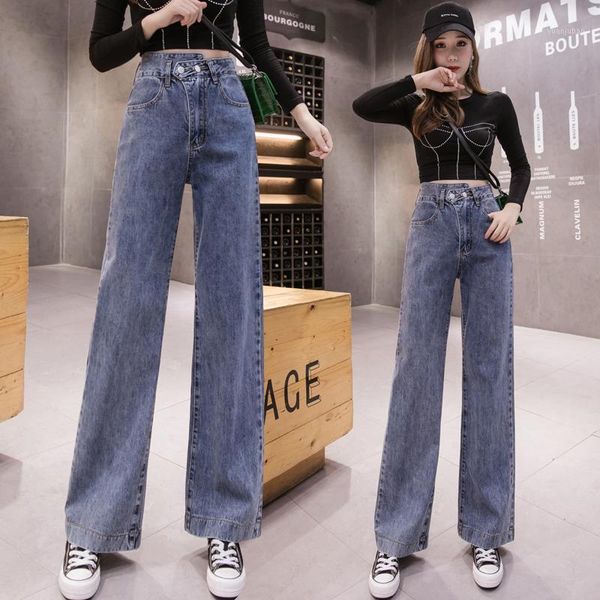 2020 the drape will fall on the new tall waist loose xuan wide-legged jeans trousers irregular design1, Blue
2020 the drape will fall on the new tall waist loose xuan wide-legged jeans trousers irregular design1, Blue