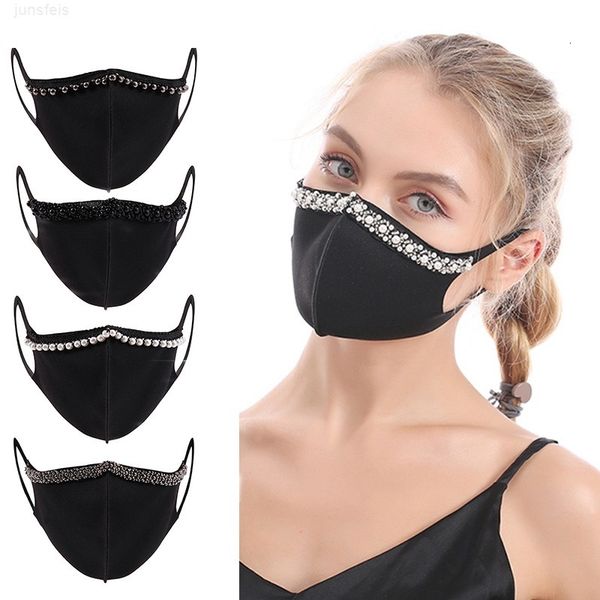 outdoor cycling dust proof sunscreen pearl rhinestone cotton black protection reusable mask
outdoor cycling dust proof sunscreen pearl rhinestone cotton black protection reusable mask