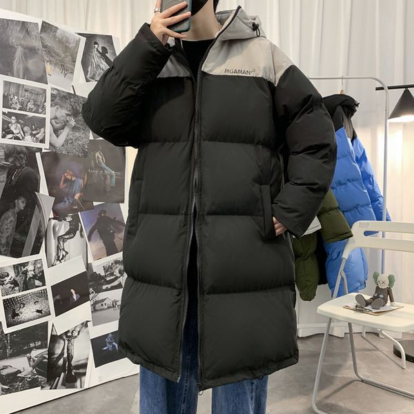 2021 the new winter parka male fashion splicing thicken wind-proof long men's jacket b67p, Black
2021 the new winter parka male fashion splicing thicken wind-proof long men's jacket b67p, Black