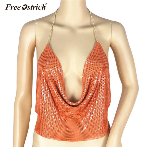 ostrich camis women summer sequined tank halter backless chains deep v-neck women vest female t200706, White
ostrich camis women summer sequined tank halter backless chains deep v-neck women vest female t200706, White
